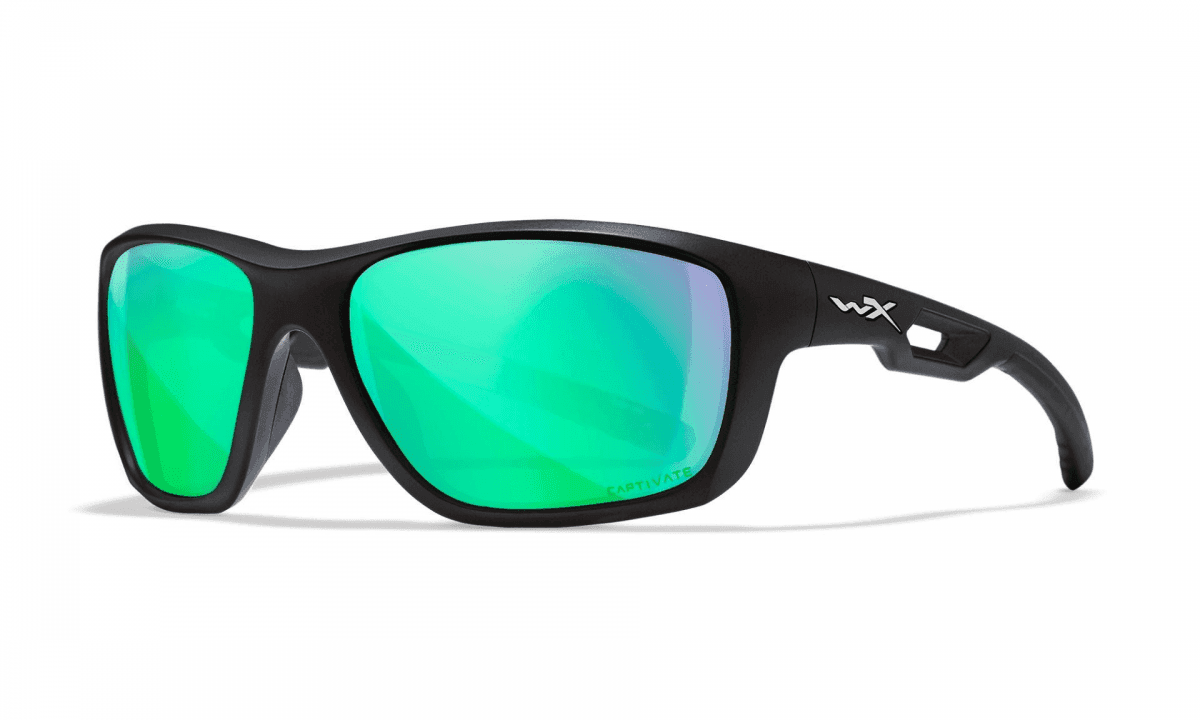 WileyX ASPECT CAPTIVATE Polarized Green Mirror Lenses Matte Black Frame