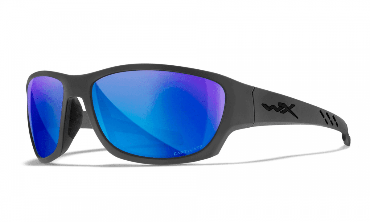 WileyX CLIMB CAPTIVATE Polarized Blue Mirror Lenses Matte Grey Frame