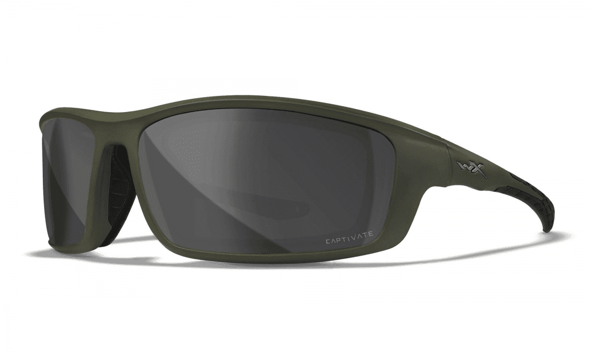 WileyX GRID CAPTIVATE Polarized Grey Lenses Matte Utility Green Frame