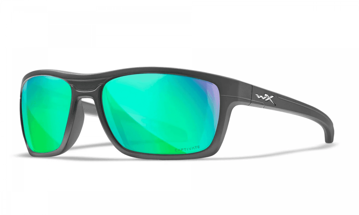 WileyX KINGPIN Captivate Green Mirror Matte Graphite Frame