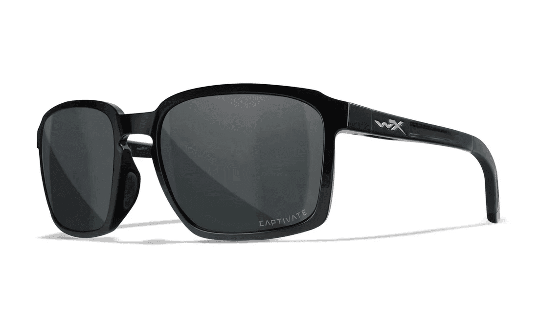 WileyX Alfa CAPTIVATE Polarized Grey/Gloss Black Frame