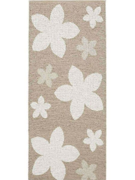 Plastmatter - Horredsmattan Flower (beige) (Størrelse: 150 x 150 cm)