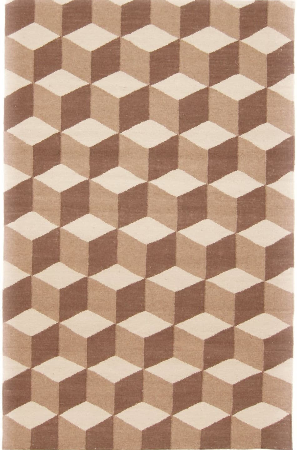 Ullteppe - Floriáda (beige/brun) (Størrelse: 150 x 250 cm)