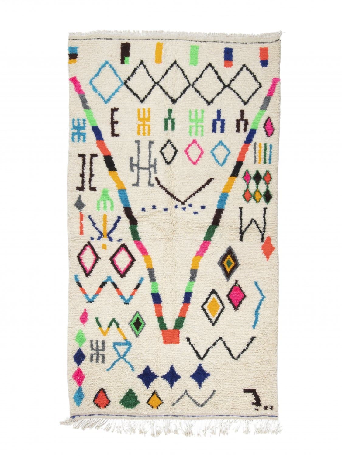Kelim-teppe Marokkansk Azilal 250 x 140 cm (Størrelse: 250 x 140 cm)