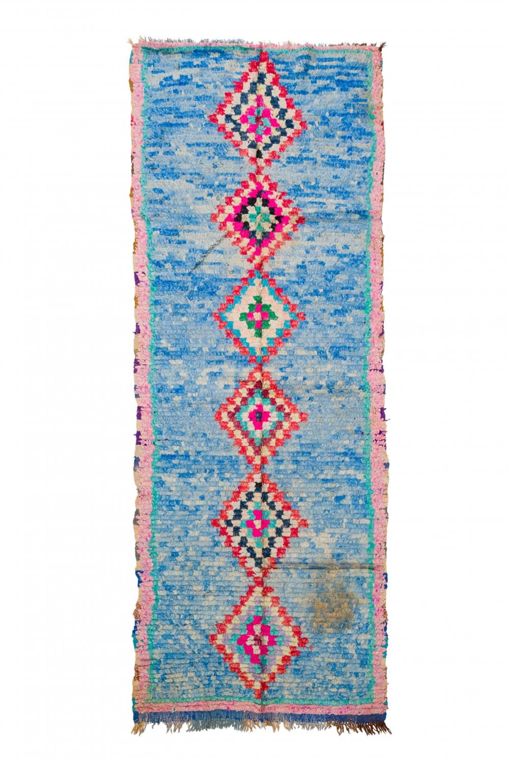 Marokkansk Boucherouite-teppe 125 x 340 cm (Størrelse: 125 x 340 cm)