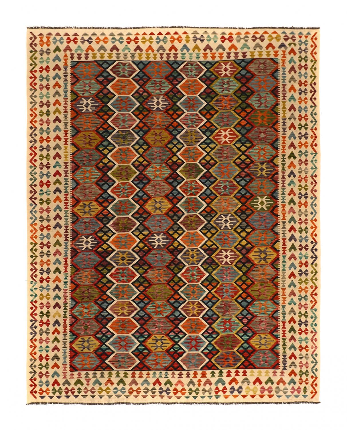Orientalsk kelimteppe 383 x 300 cm (Størrelse: 383 x 300 cm)