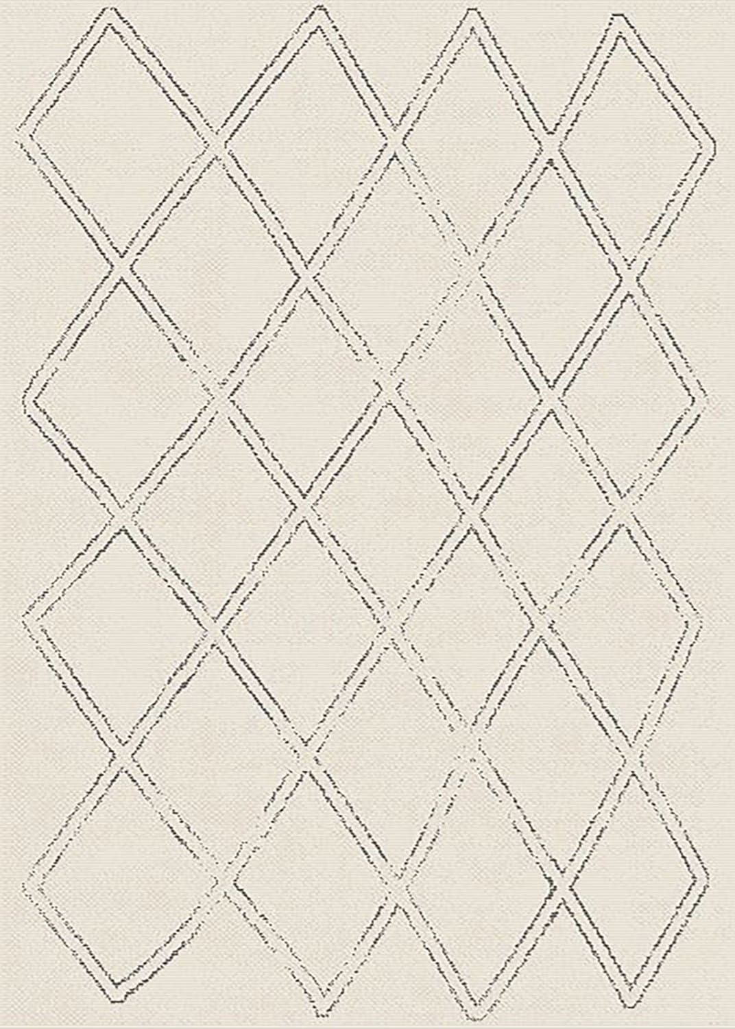 Innendørs/Utendørs tepper - Brussels Diamond (hvit) (Størrelse: 200 x 290 cm)