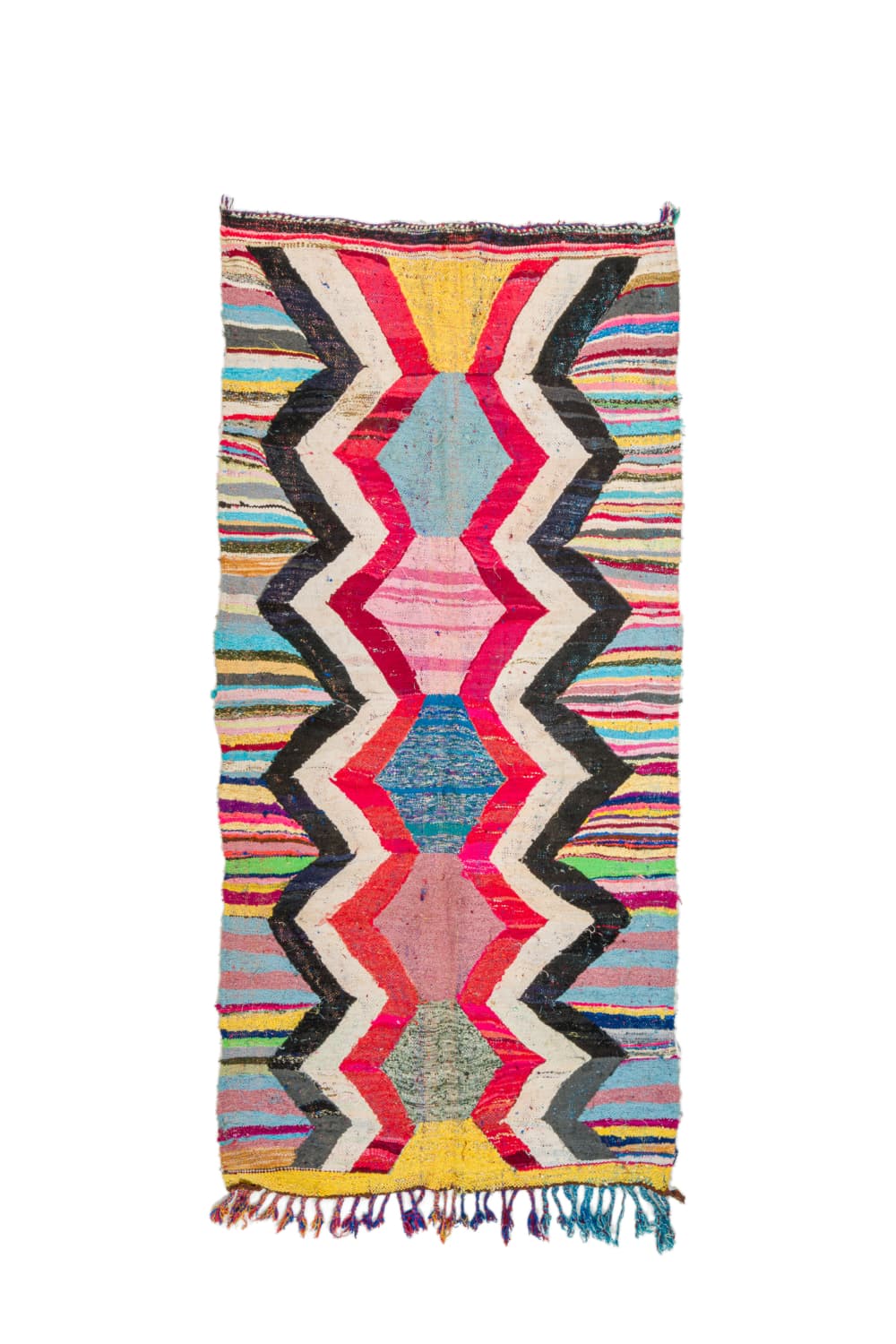 Marokkansk Boucherouite-teppe 125 x 265 cm (Størrelse: 125 x 265 cm)