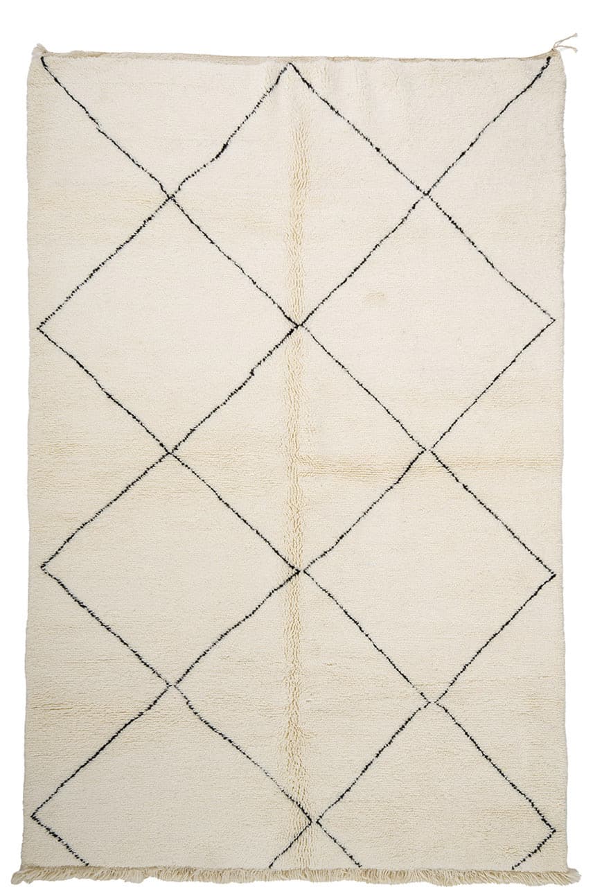Kelim-teppe Marokkansk Beni Ourain 195 x 295 cm (Størrelse: 195 x 295 cm)