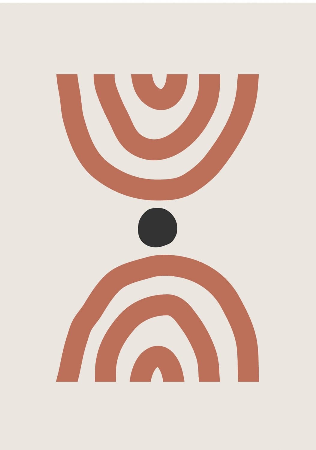 Wilton-teppe - Vannes (beige/svart/oransje) (Størrelse: 200 x 280 cm)