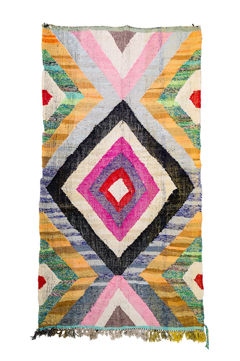 Marokkansk Boucherouite-teppe 155 x 285 cm (Størrelse: 155 x 285 cm)