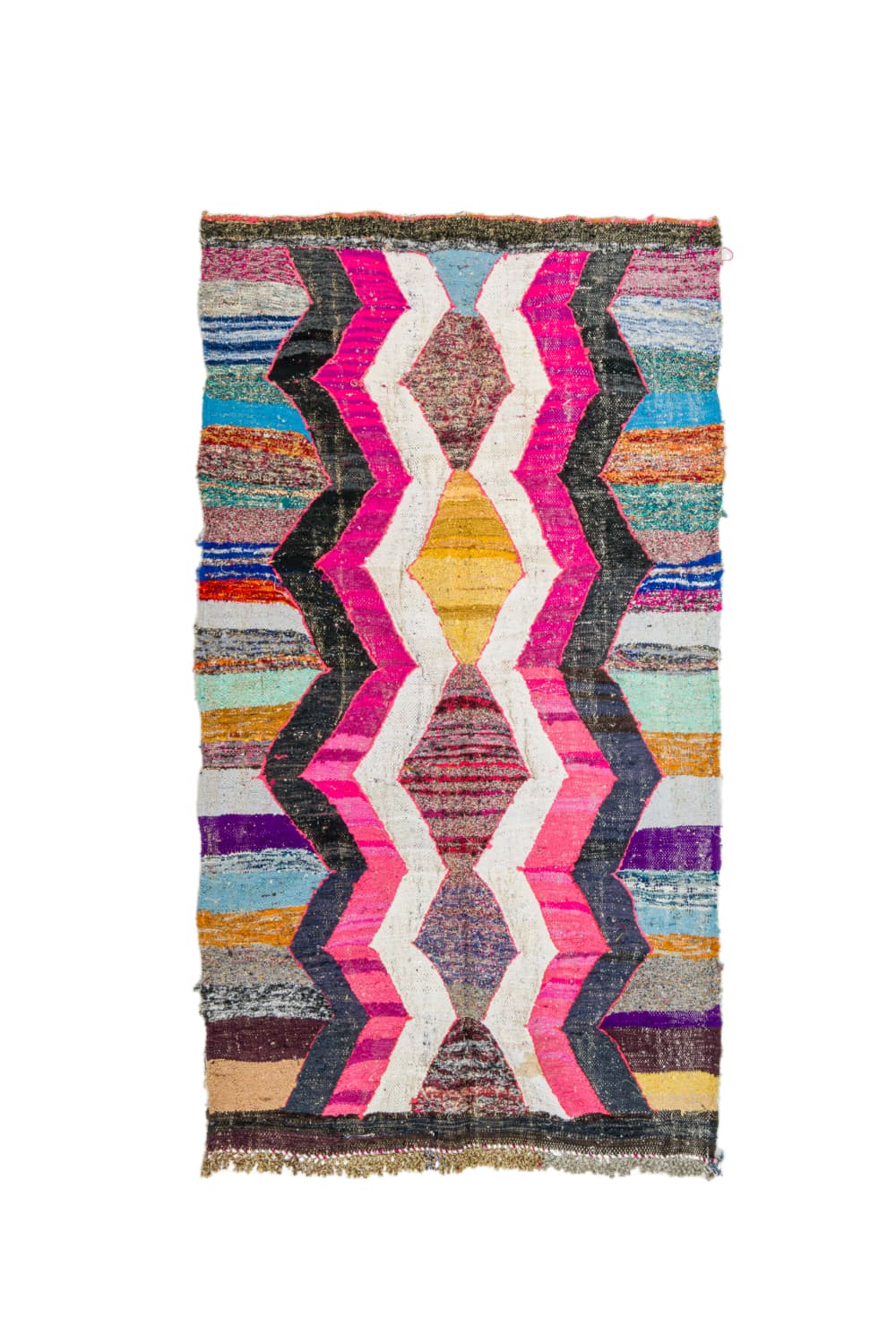 Marokkansk Boucherouite-teppe 150 x 255 cm (Størrelse: 150 x 255 cm)