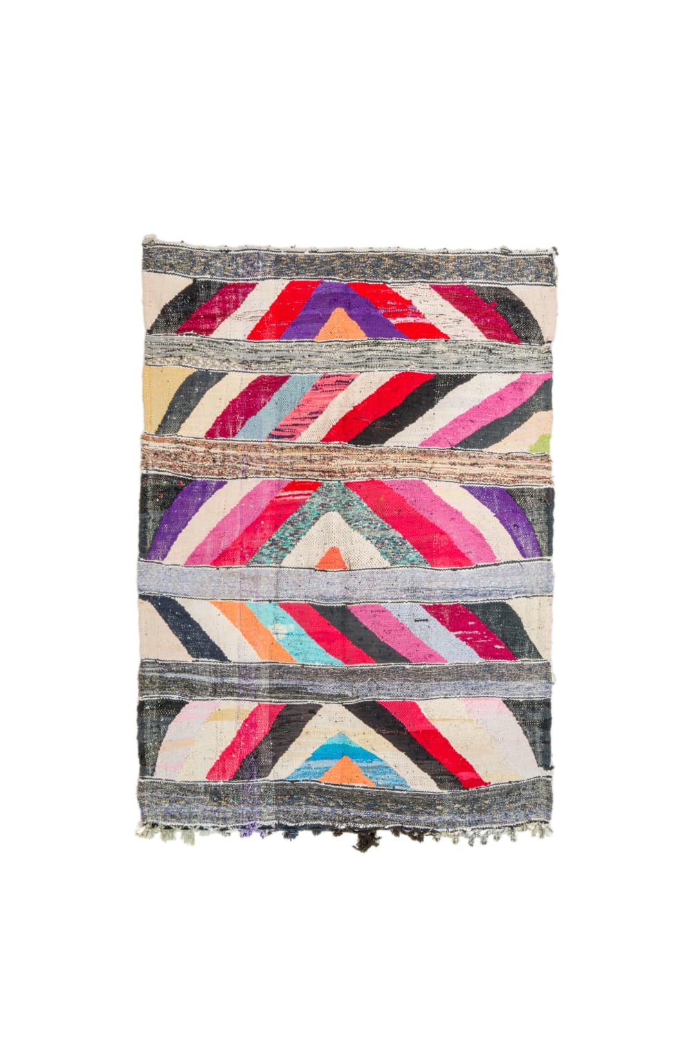 Marokkansk Boucherouite-teppe 140 x 210 cm (Størrelse: 140 x 210 cm)