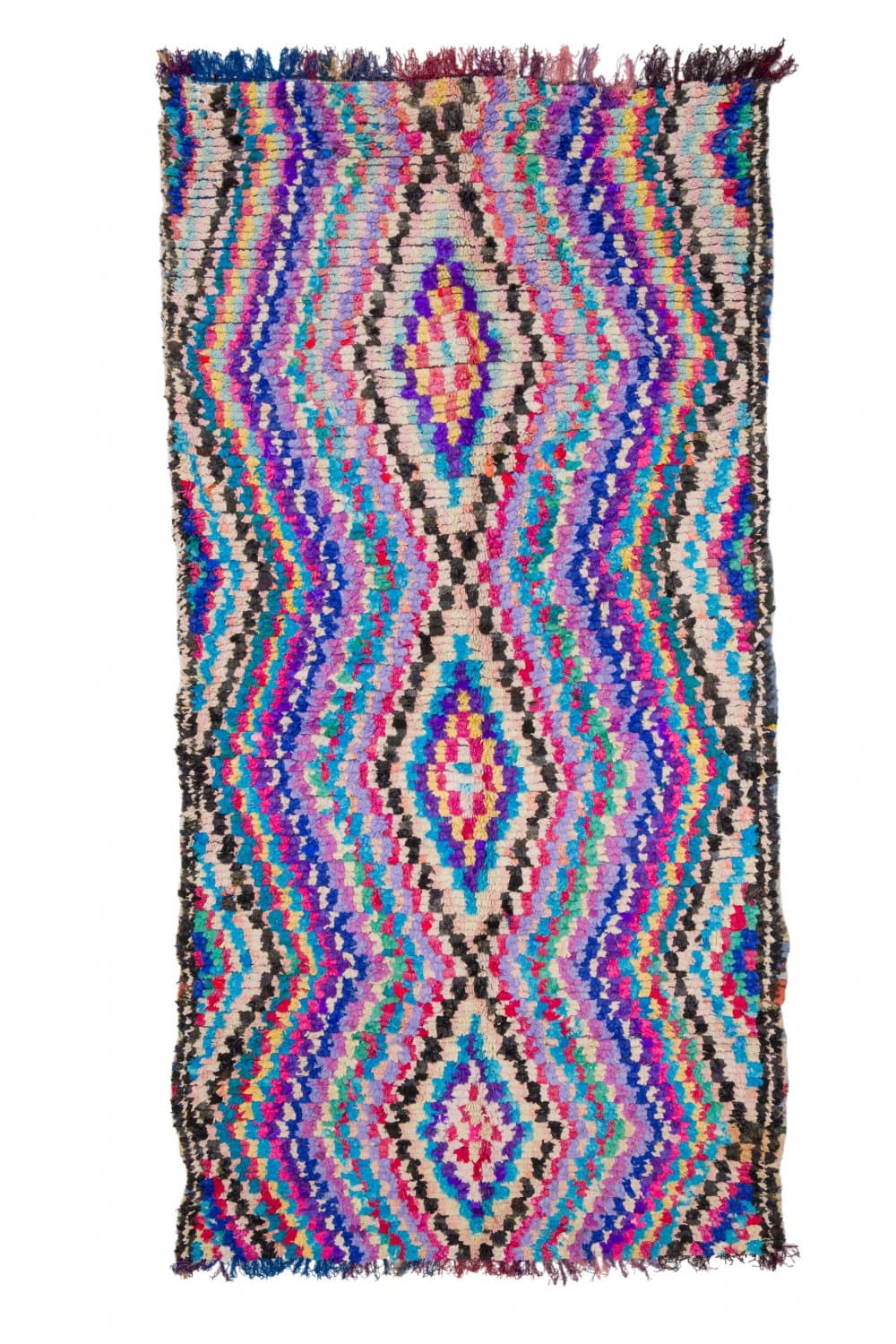Marokkansk Boucherouite-teppe 305 x 155 cm (Størrelse: 305 x 155 cm)