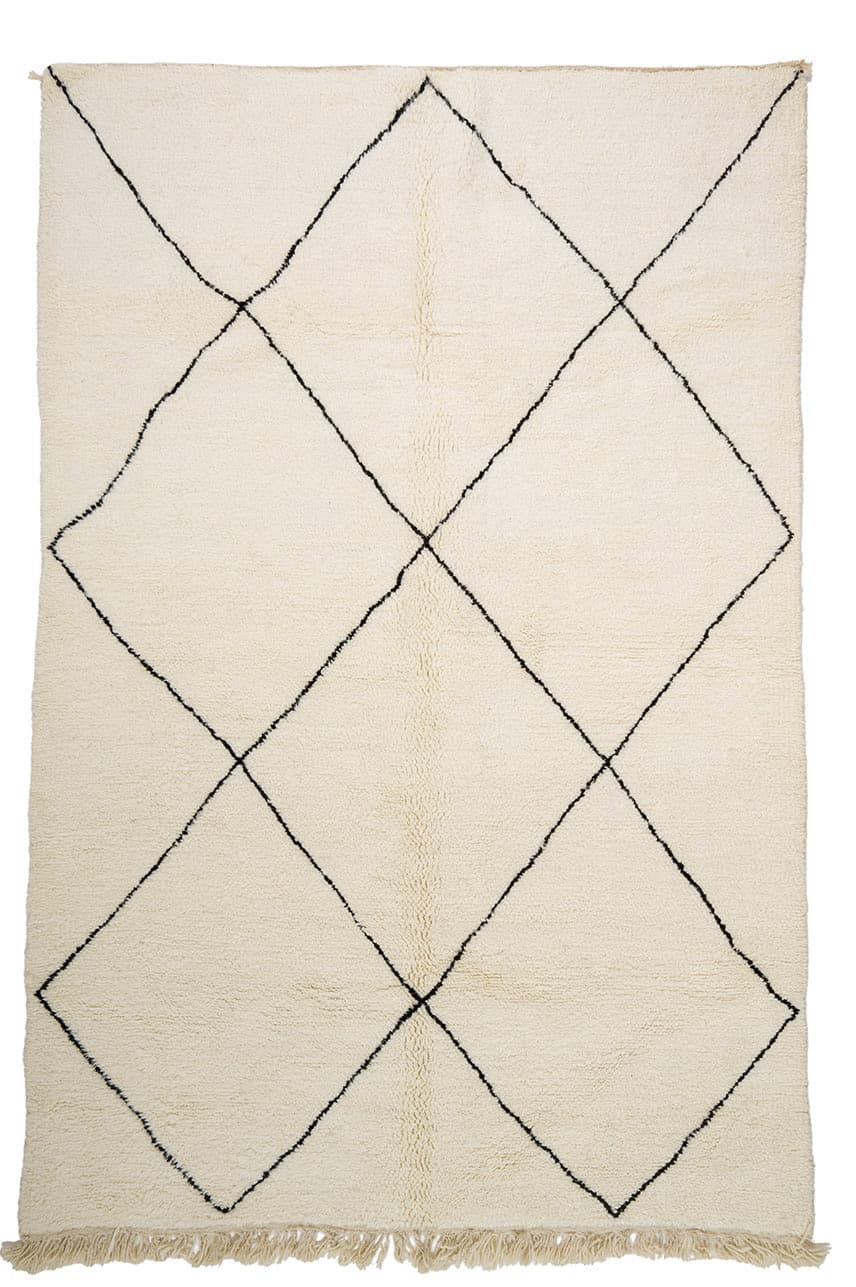 Kelim-teppe Marokkansk Beni Ourain 200 x 305 cm (Størrelse: 200 x 305 cm)