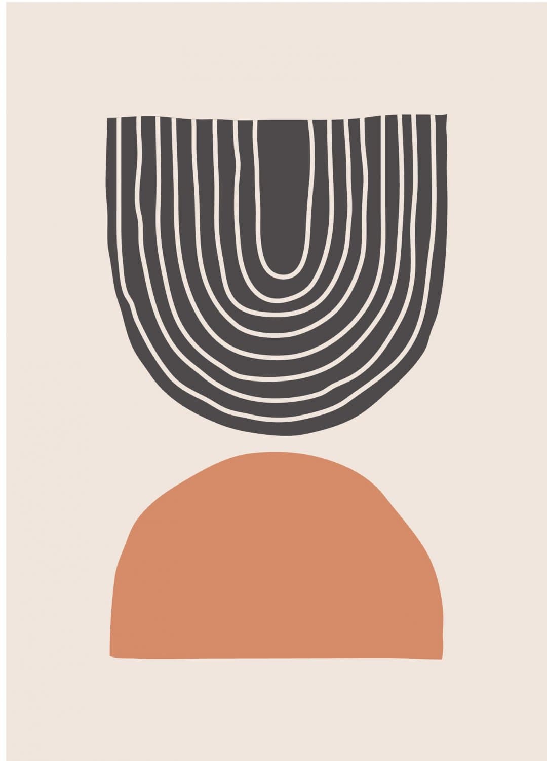 Wilton-teppe - Malo (beige/svart/oransje) (Størrelse: 200 x 280 cm)
