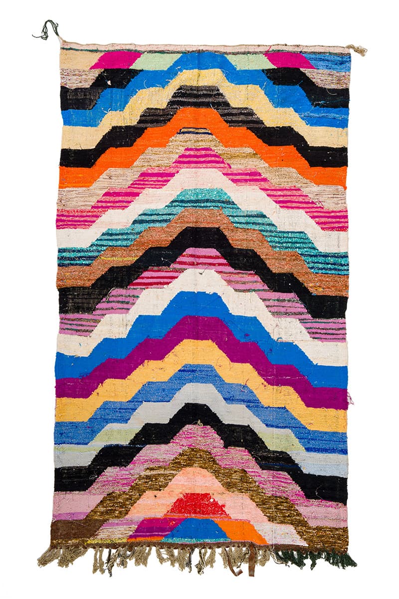 Marokkansk Boucherouite-teppe 150 x 255 cm (Størrelse: 150 x 255 cm)