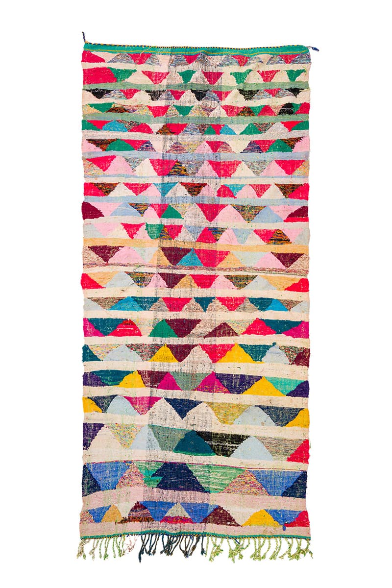 Marokkansk Boucherouite-teppe 145 x 330 cm (Størrelse: 145 x 330 cm)