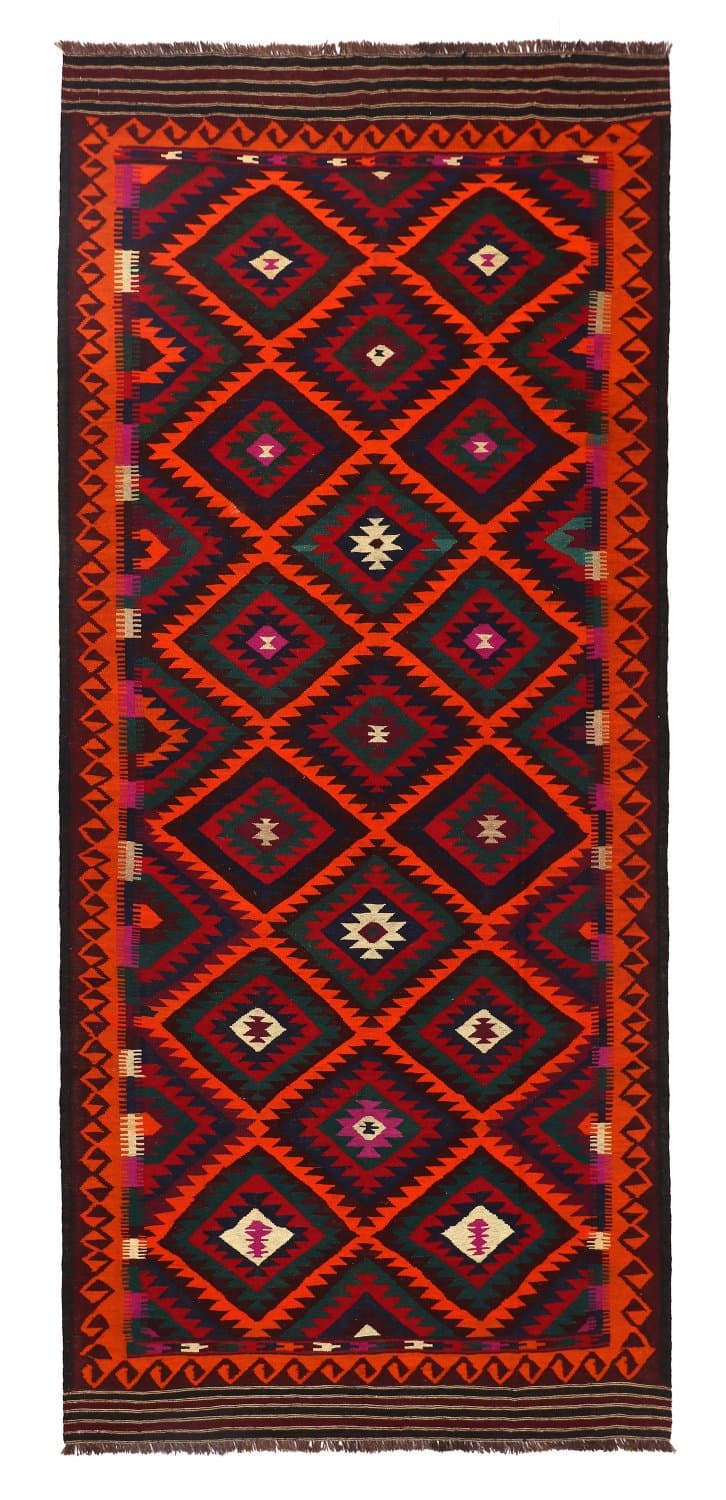Orientalsk kelimteppe 379 x 173 cm