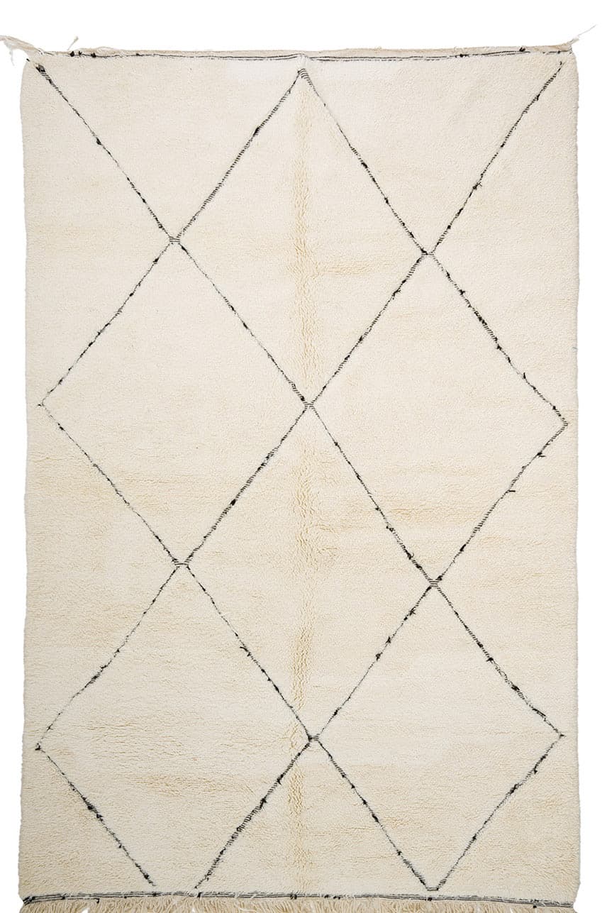 Kelim-teppe Marokkansk Beni Ourain 195 x 305 cm (Størrelse: 195 x 305 cm)