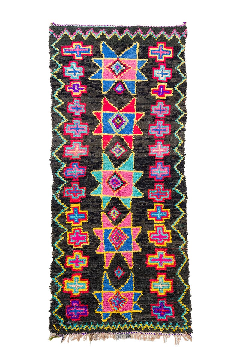 Marokkansk Boucherouite-teppe 135 x 315 cm (Størrelse: 135 x 315 cm)