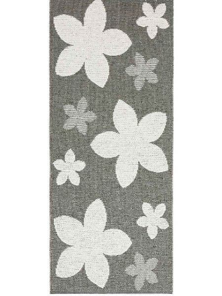 Plastmatter - Horredsmattan Flower (grå) (Størrelse: 150 x 150 cm)