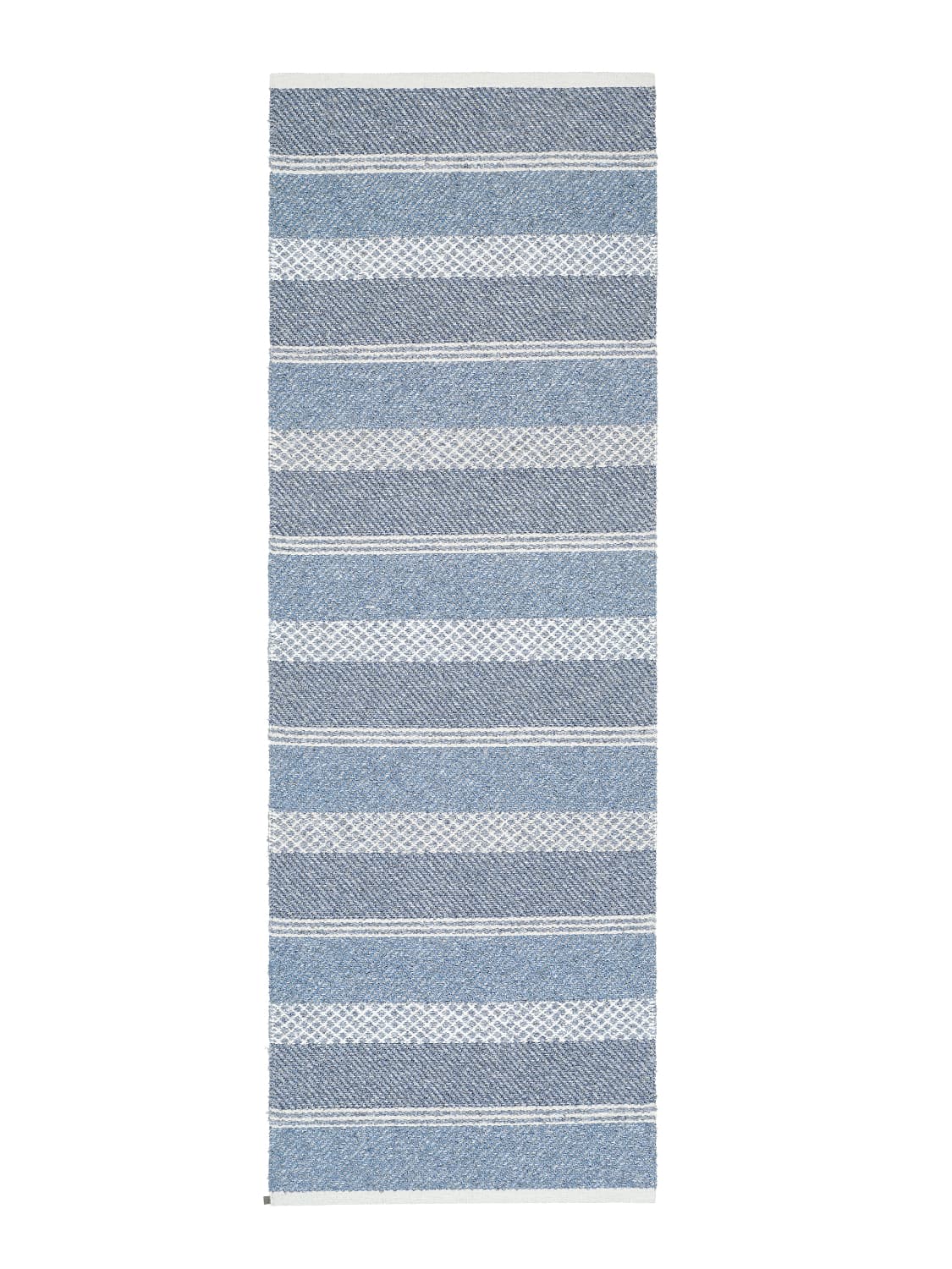 Plast- og garntepper - Horredsmattan Sia mix (blå) (Størrelse: 70 x 210 cm)