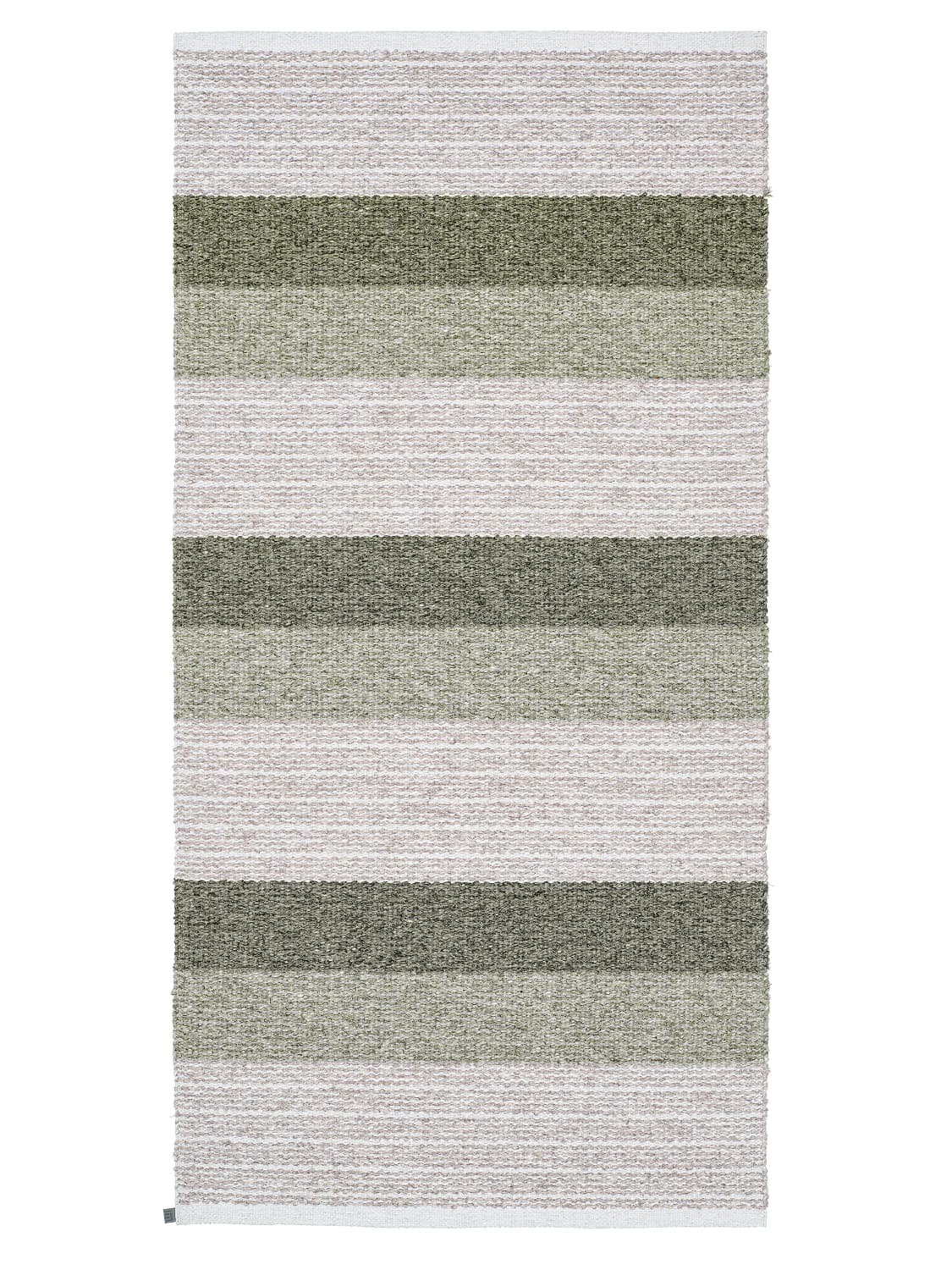 Plast- og garntepper - Horredsmattan Myra mix (grønn) (Størrelse: 70 x 300 cm)