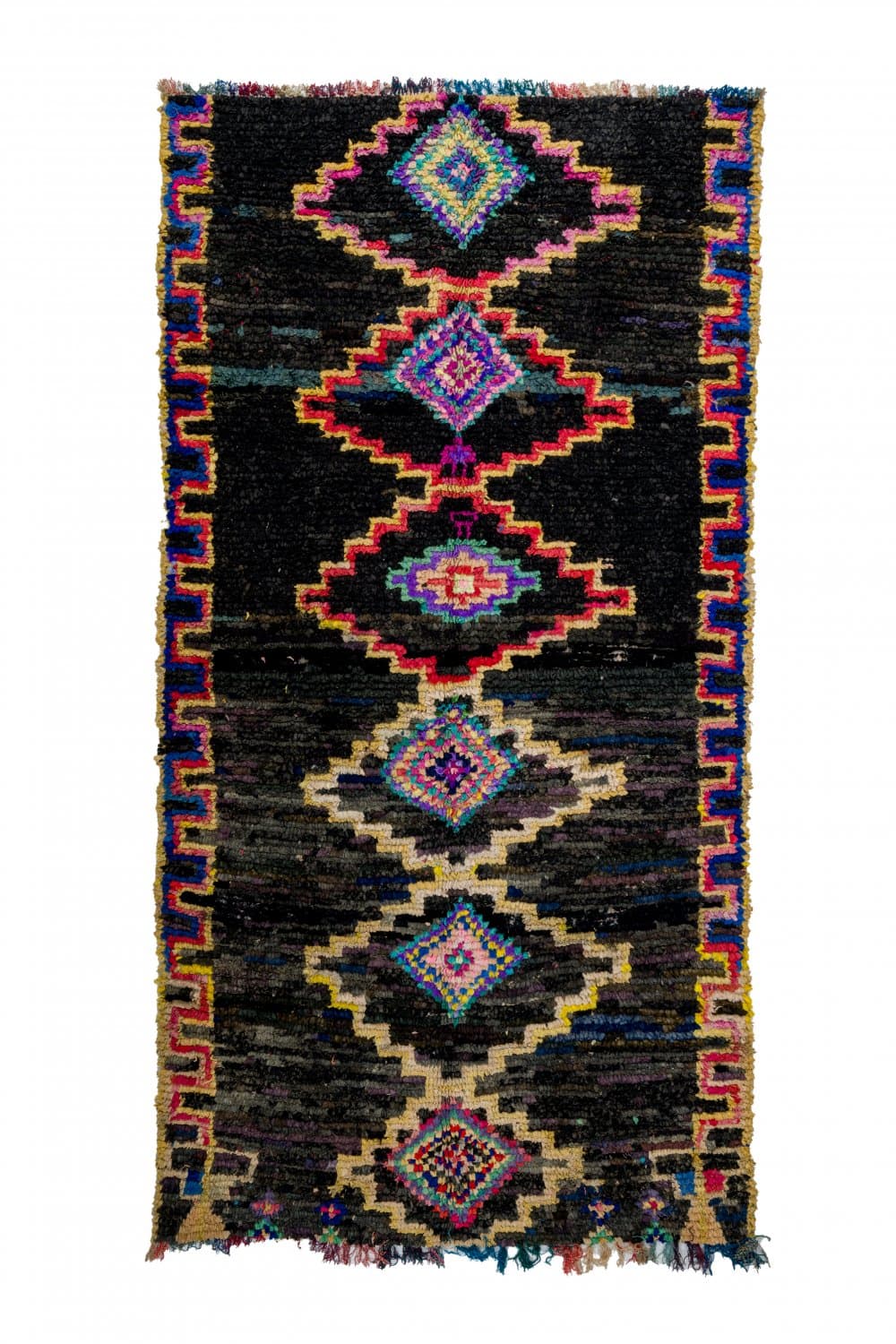 Marokkansk Boucherouite-teppe 275 x 145 cm (Størrelse: 275 x 145 cm)
