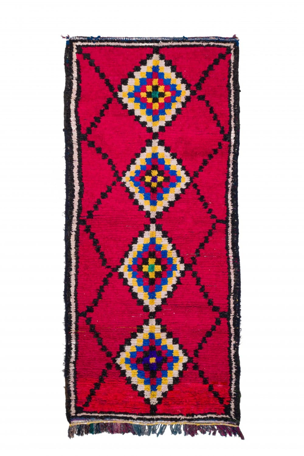 Marokkansk Boucherouite-teppe 310 x 145 cm (Størrelse: 310 x 145 cm)