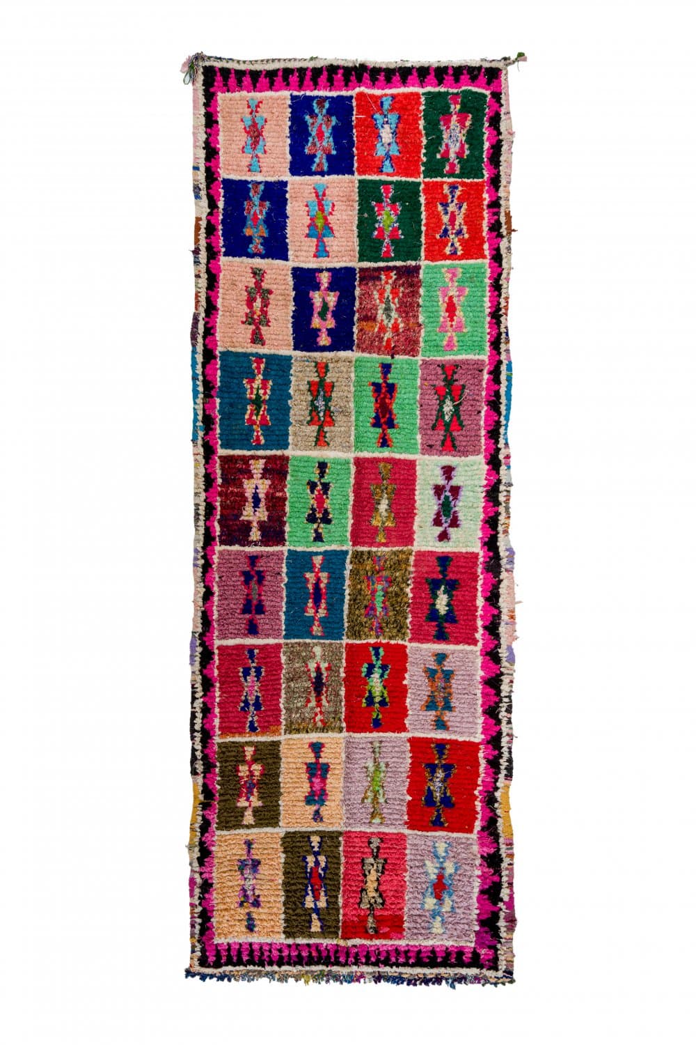 Marokkansk Boucherouite-teppe 360 x 130 cm (Størrelse: 360 x 130 cm)