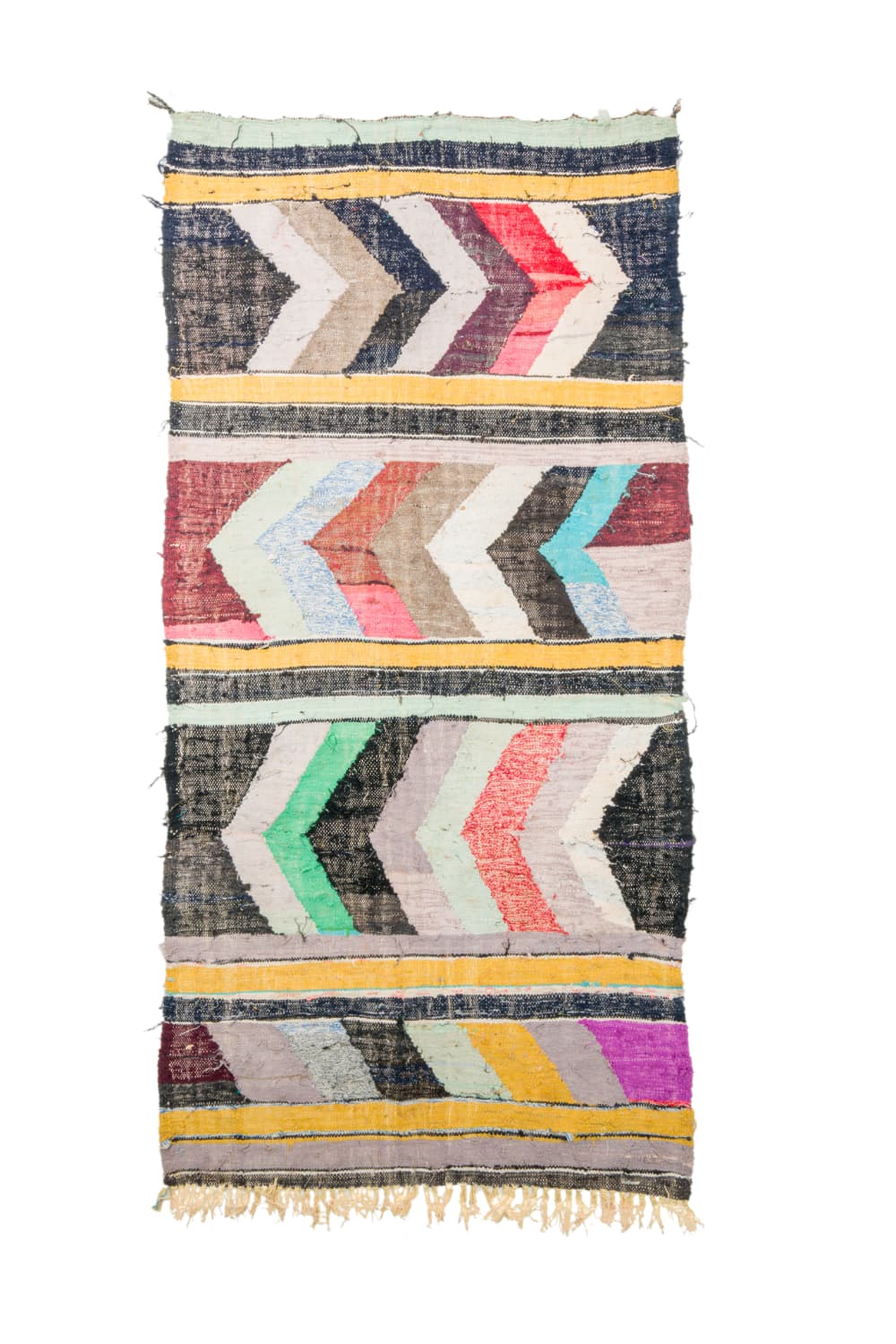 Marokkansk Boucherouite-teppe 130 x 260 cm (Størrelse: 130 x 260 cm)