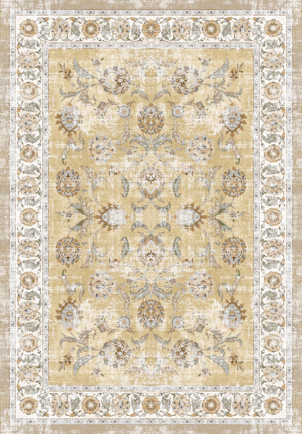 Wilton-teppe - Adeleine (ochra) (Størrelse: 240 x 340 cm)