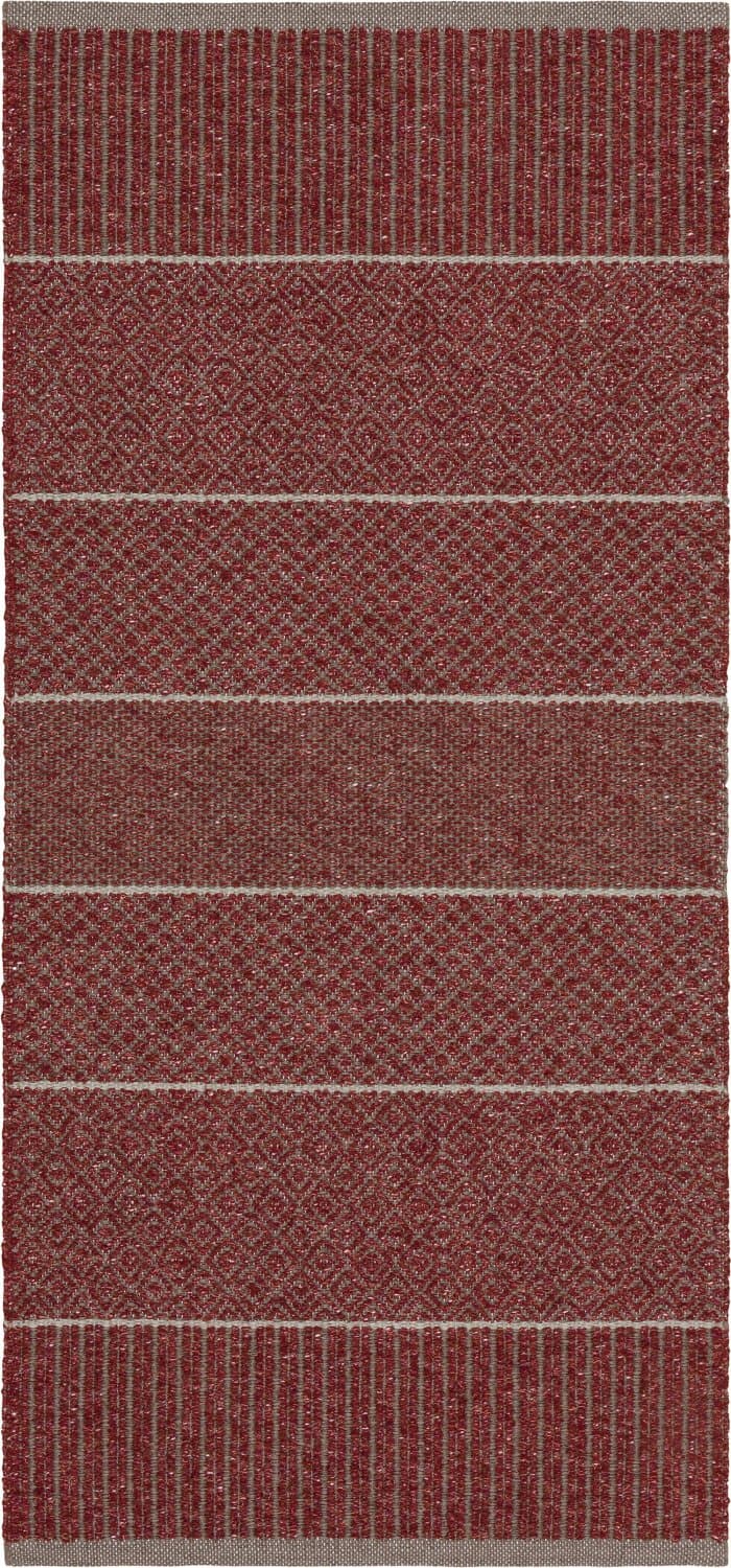 Plastmatter - Horredsmattan Alice Mix (burgunder) (Størrelse: 150 x 150 cm)