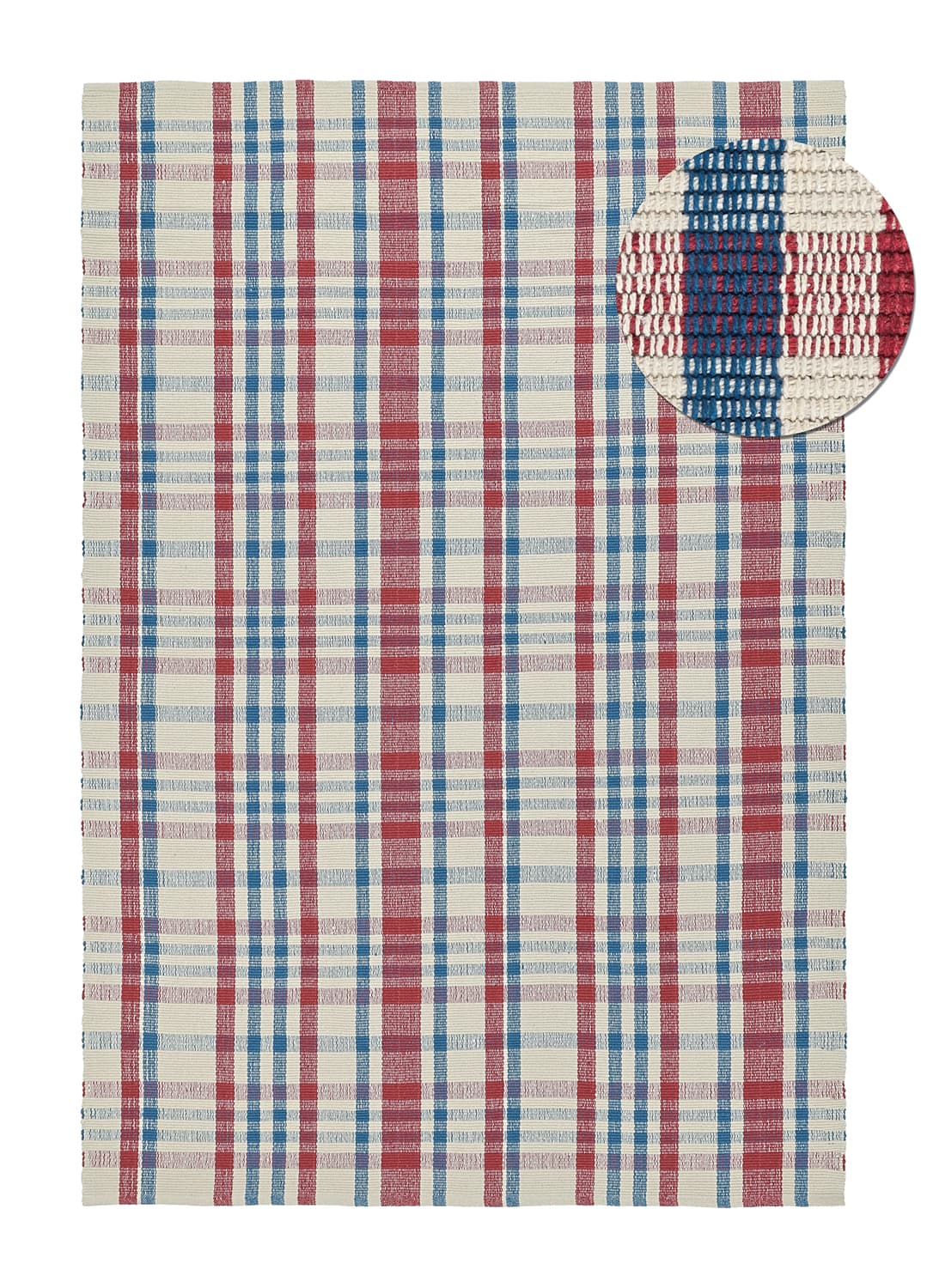 Bomullsteppe - Husvik (krem/flerfarget) (Størrelse: 200 x 290 cm)