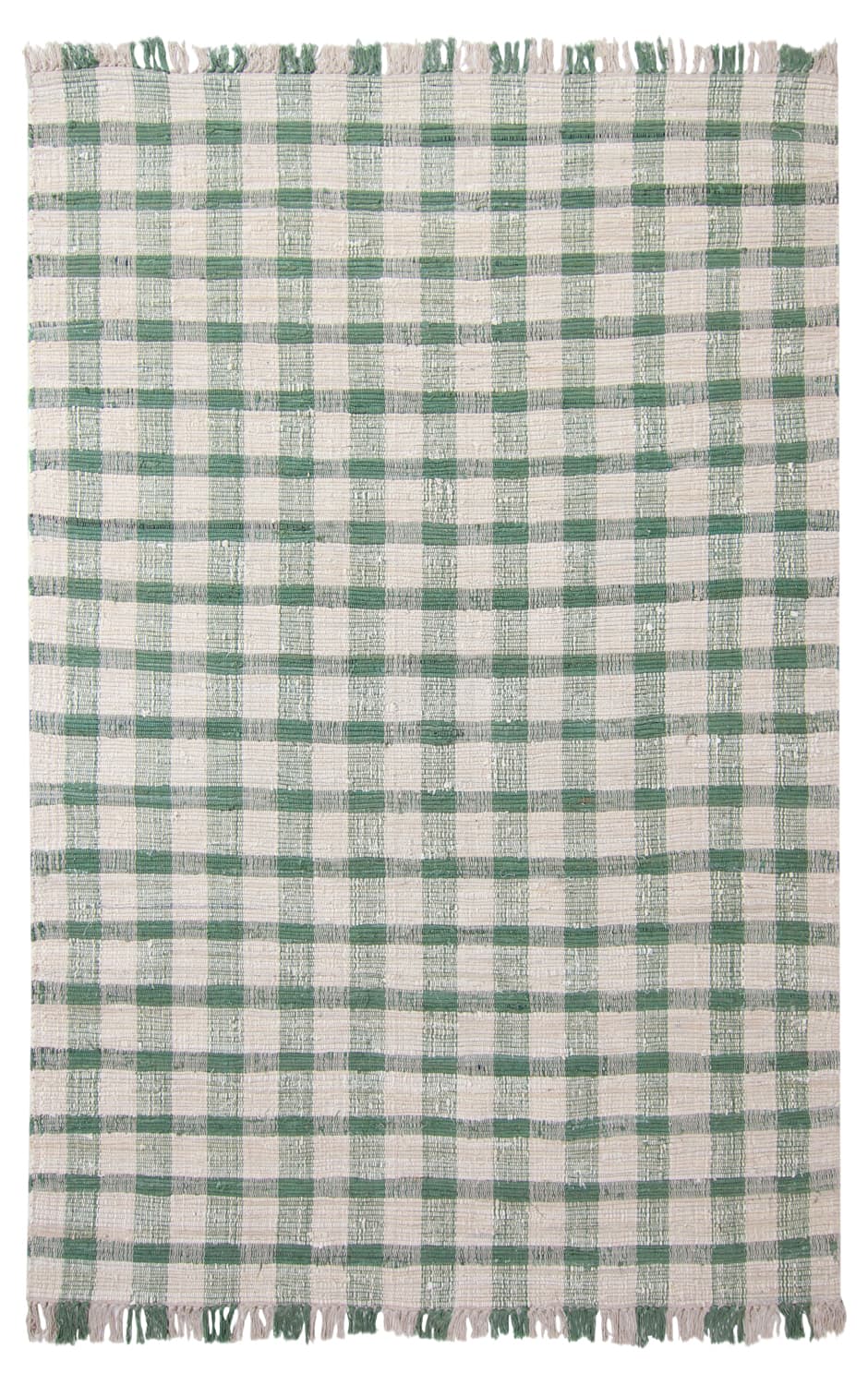 Bomullsteppe - Noomi (grønn) (Størrelse: 300 x 400 cm)