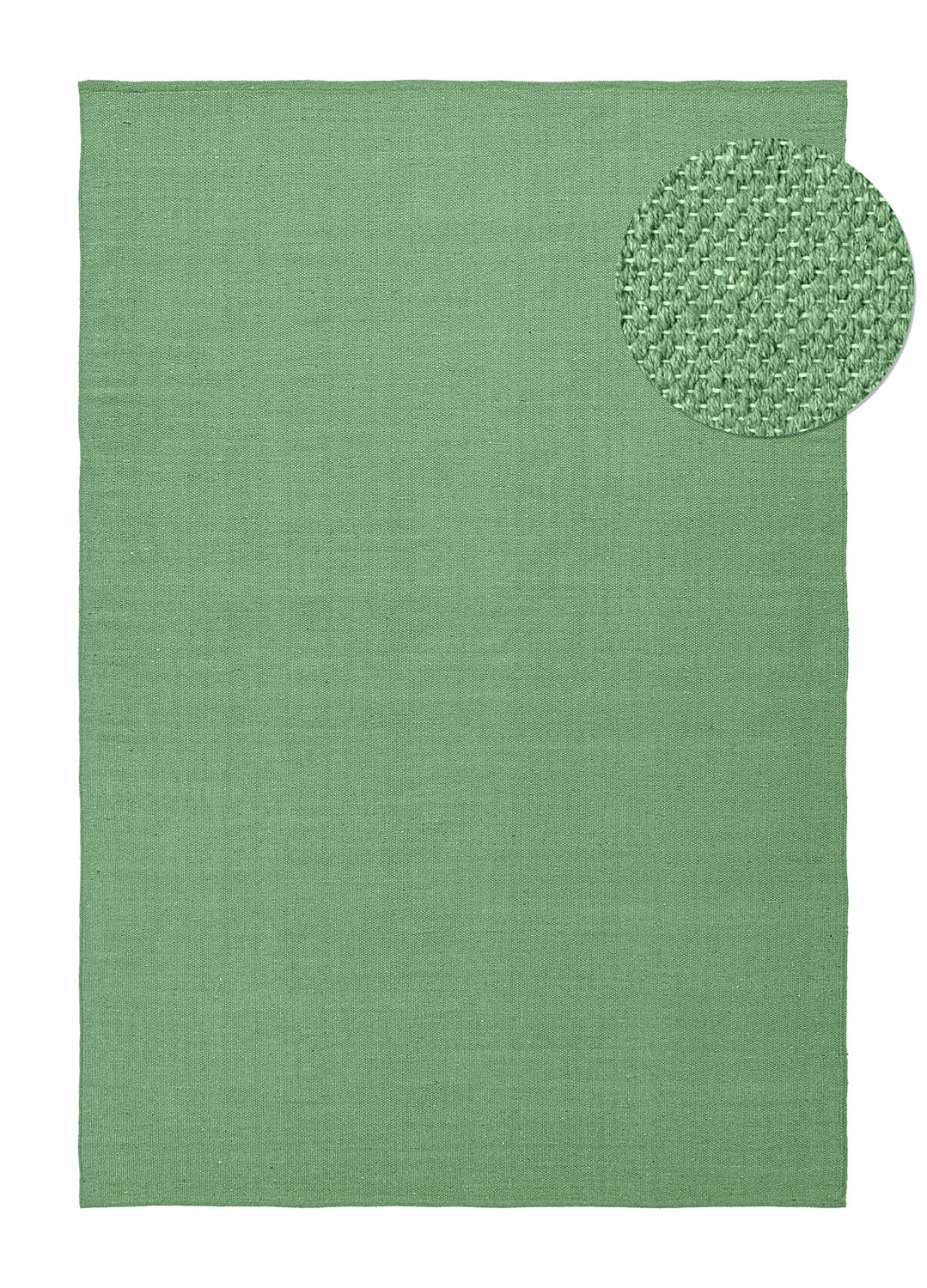 Bomullsteppe - Rigolet (grønn) (Størrelse: 200 x 290 cm)