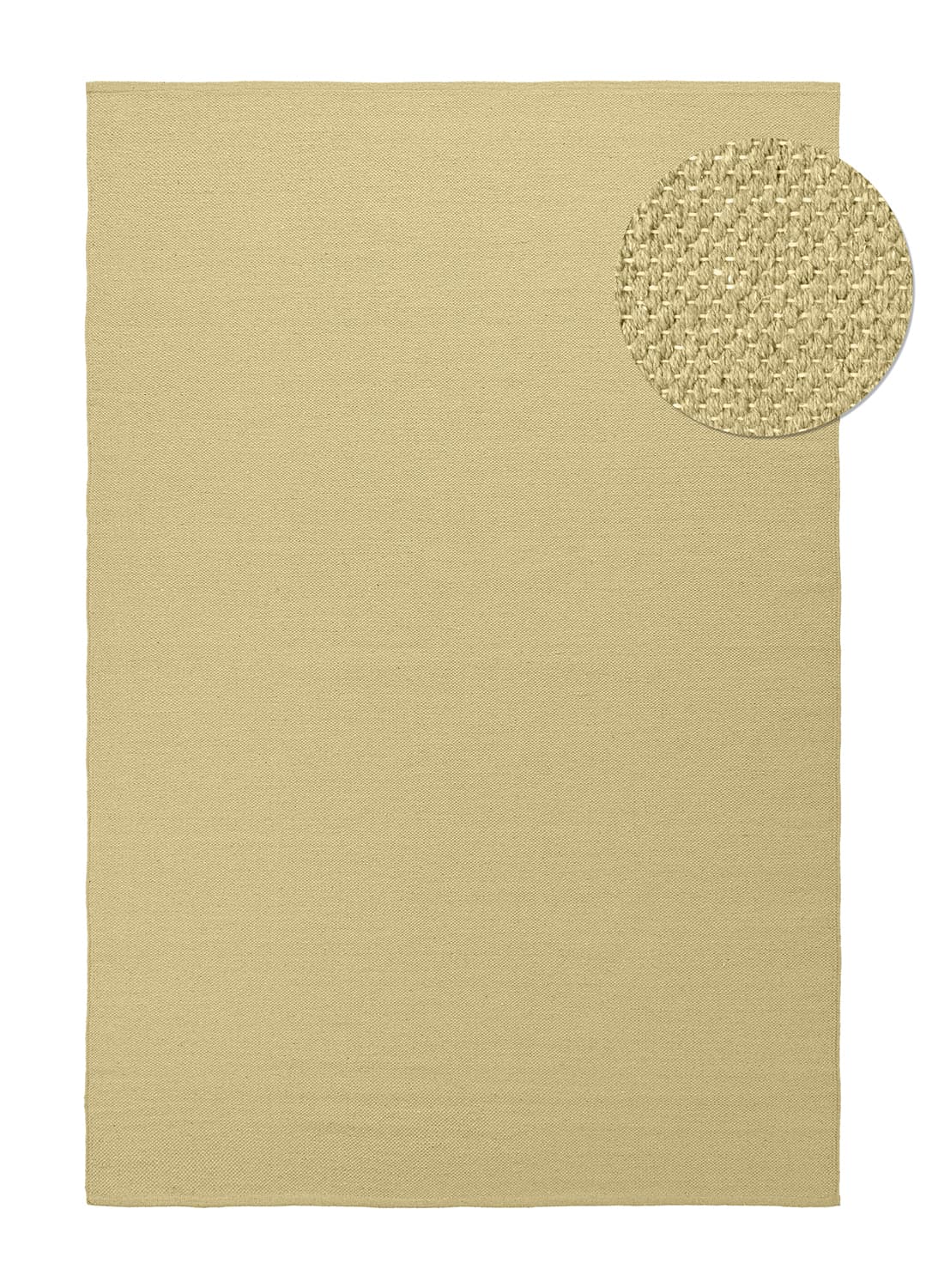 Bomullsteppe - Rigolet (gul) (Størrelse: 200 x 290 cm)