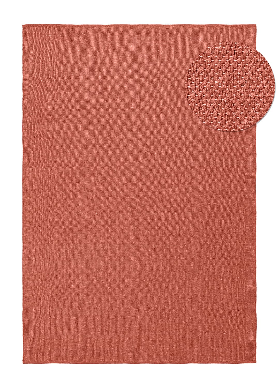 Bomullsteppe - Rigolet (terrakotta) (Størrelse: 200 x 290 cm)