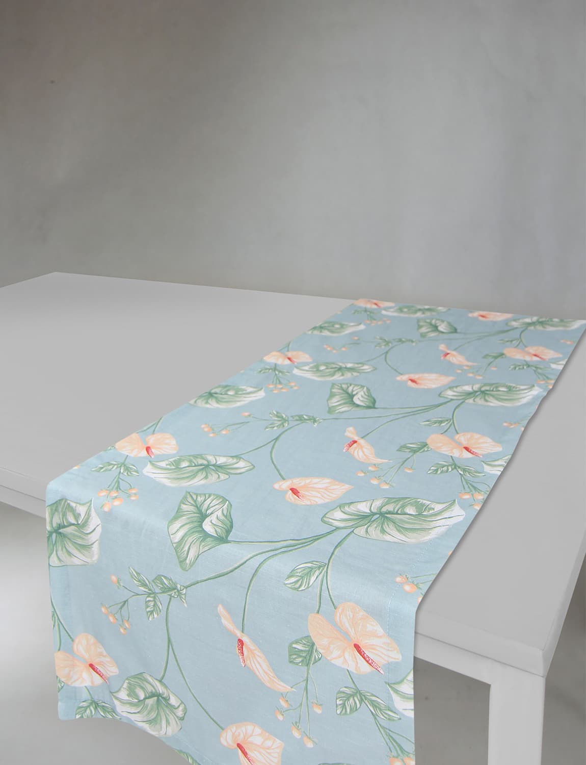 Løpere - Adella (turkis) (Størrelse: 40 x 140 cm)