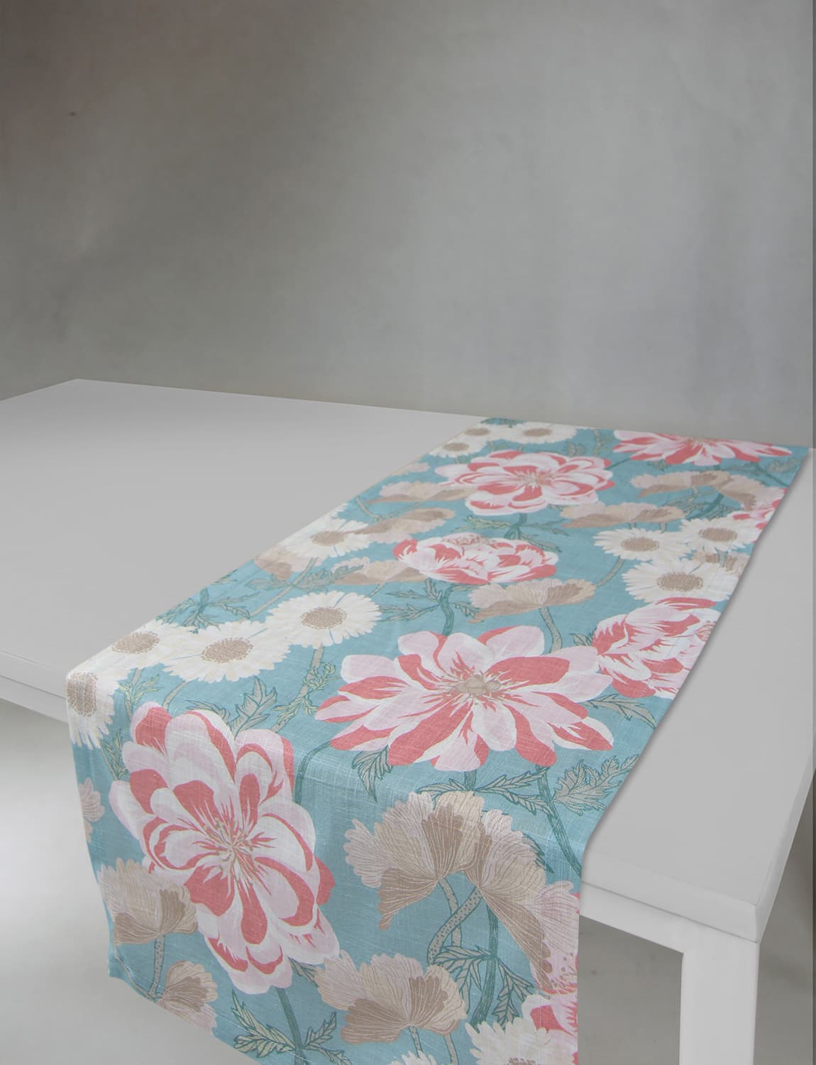 Løpere - Serena (turkis/rosa) (Størrelse: 40 x 140 cm)