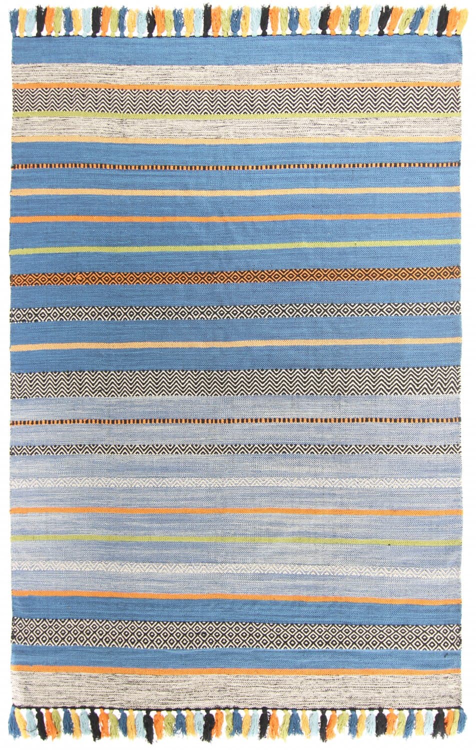 Bomullsteppe - Bouira (blå/multi) (Størrelse: 160 x 230 cm)