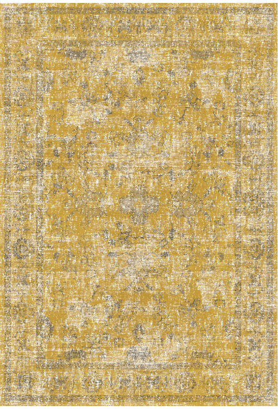Wilton-teppe - Gombalia (gul) (Størrelse: 240 x 340 cm)