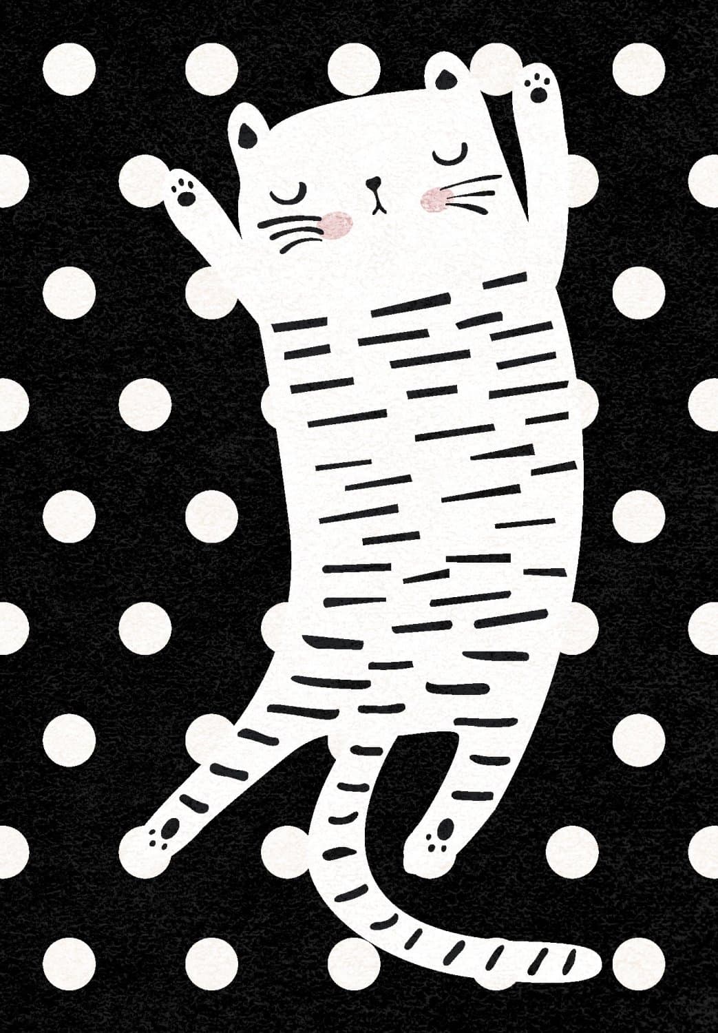 Barneteppe - Sleepy Kitten (multi) (Størrelse: 160 x 230 cm)