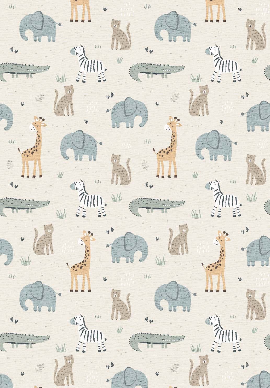 Barneteppe - Safari Friends (multi) (Størrelse: 160 x 230 cm)