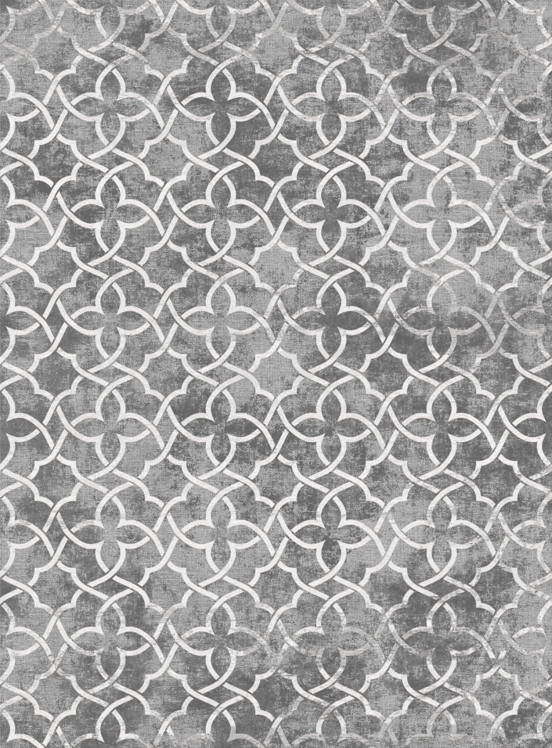 Wilton-teppe - Draham (grå) (Størrelse: 160 x 230 cm)