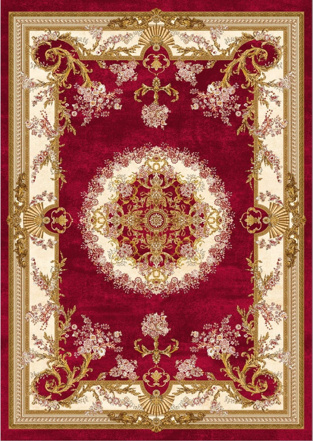 Wilton-teppe - Marand (rød) (Størrelse: 160 x 230 cm)