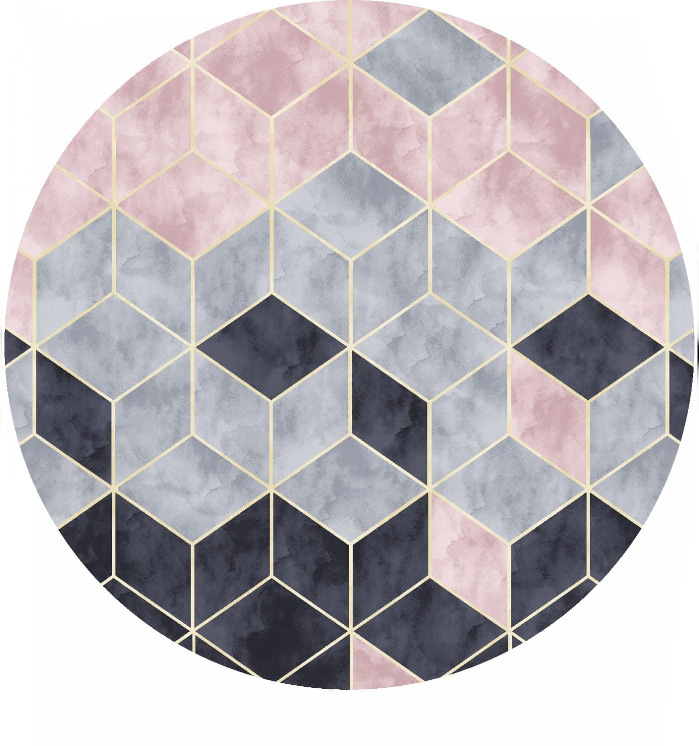 Rundt teppe - Brigooda (rosa) (Størrelse: Ø 240 cm)