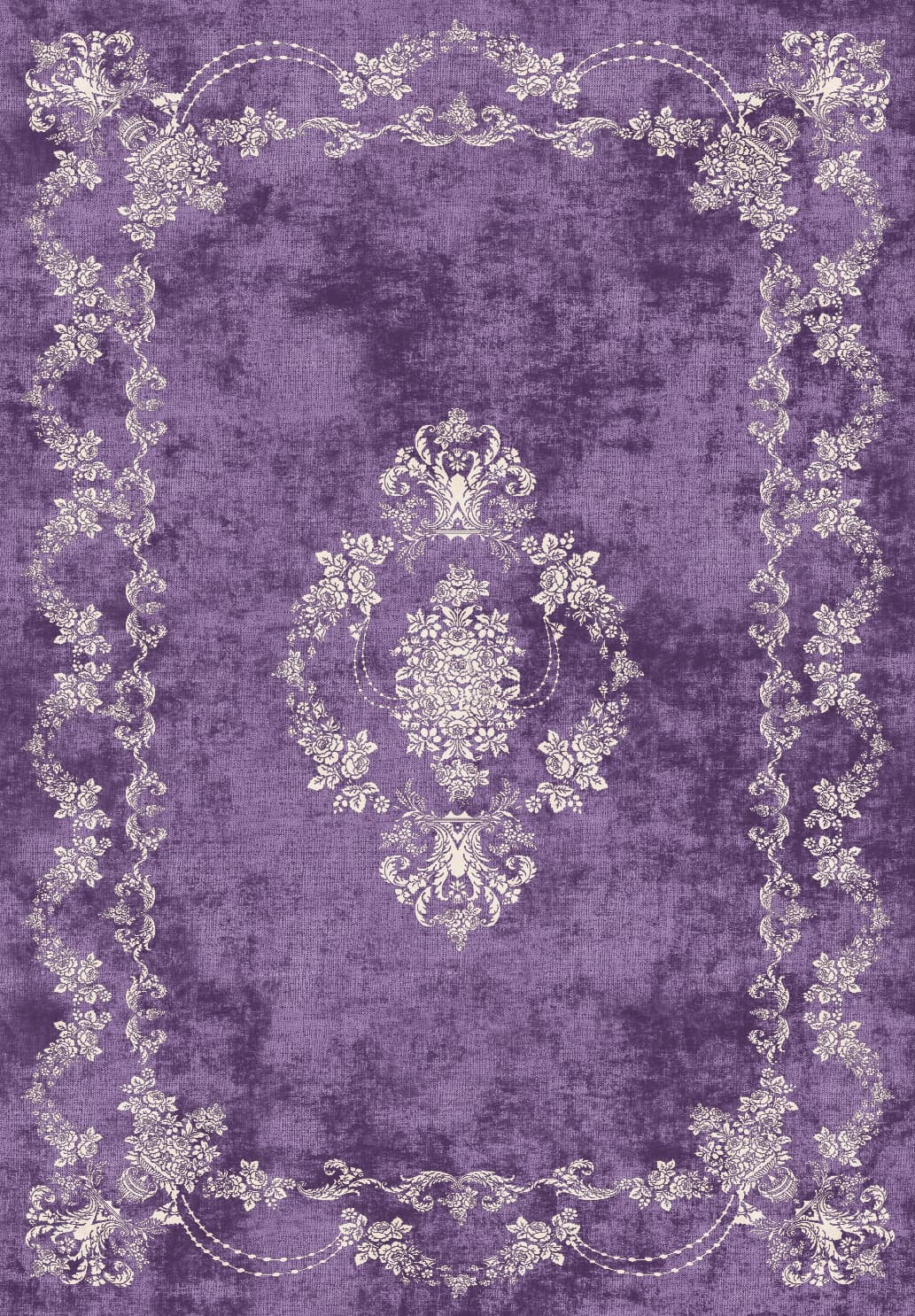 Wilton-teppe - Taknis (lilla) (Størrelse: 240 x 340 cm)