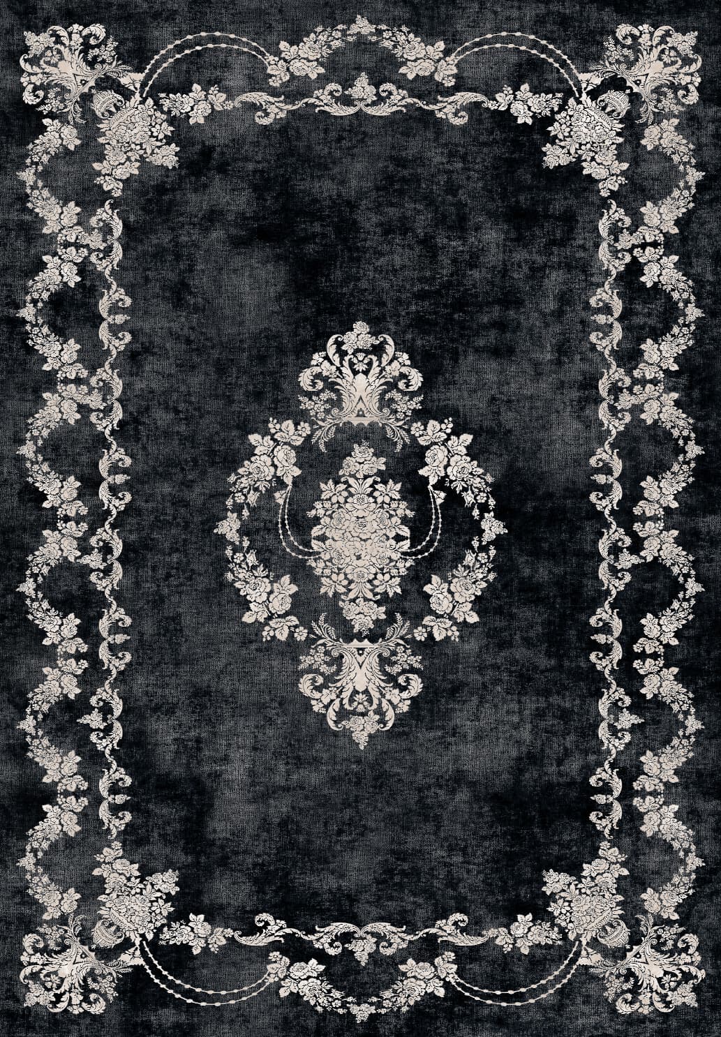 Wilton-teppe - Taknis (svart) (Størrelse: 240 x 340 cm)
